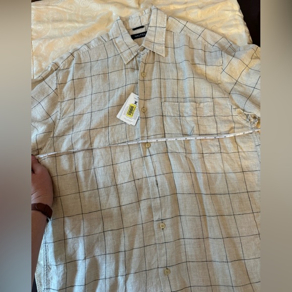 Nautica Linen short sleeve button down shirt - Picture 4 of 6